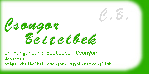 csongor beitelbek business card